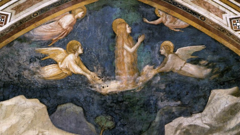 Giotto: Maria Maddalena parla con gli angeli