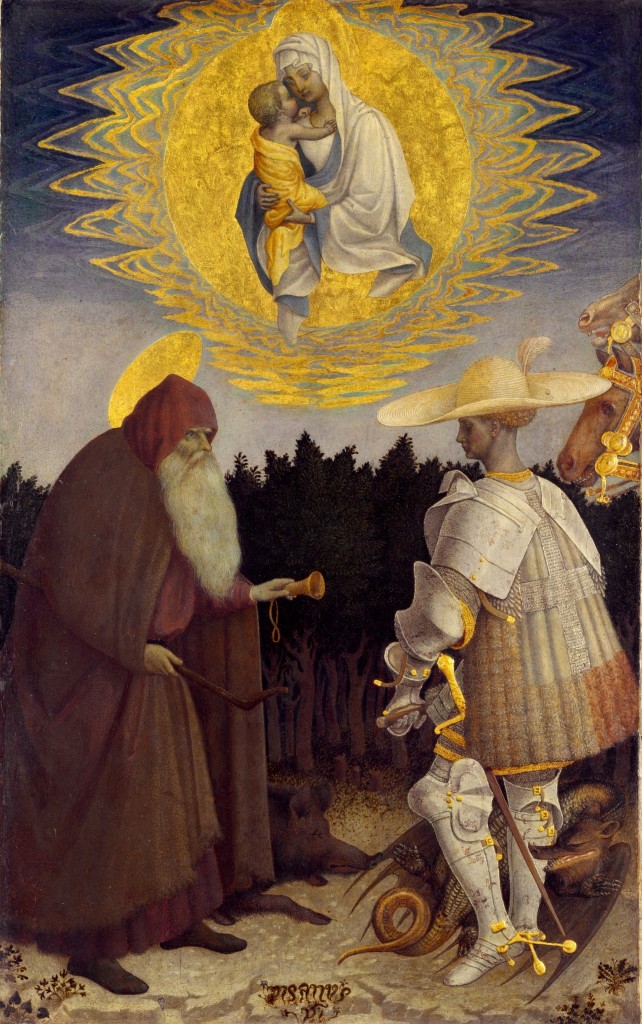 Pisanello: Sant'Antonio Abate e San Giorgio