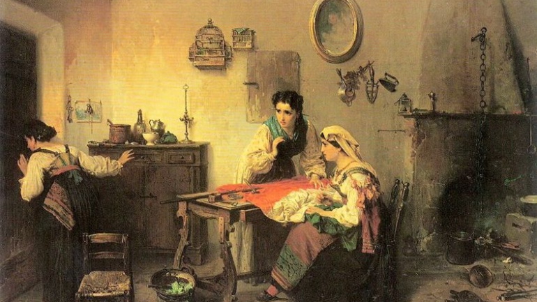 "Roma, 1863 (La Bandiera Nazionale)" di Gerolamo Induno (1825-1890)