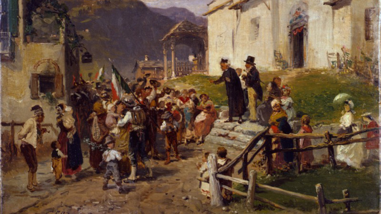 Gerolamo Induno - La partenza dei coscritti del 1866