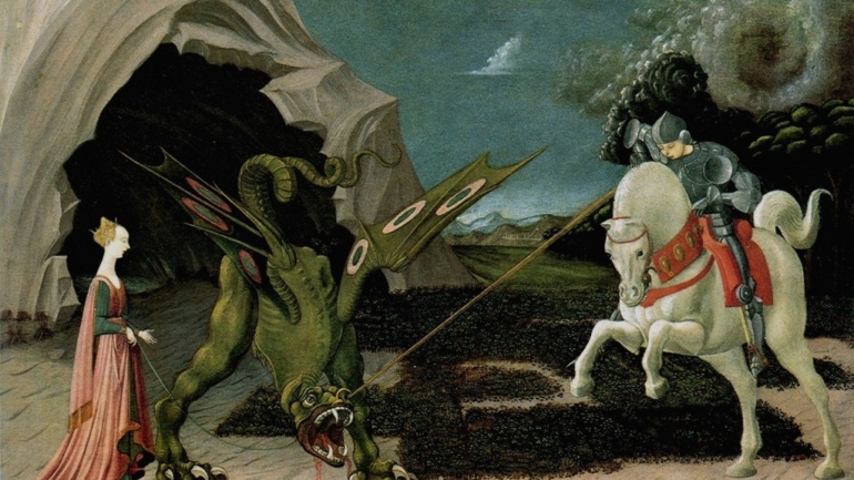 Paolo Uccello: San Giorgio e il drago (1470, National Gallery, Londra)