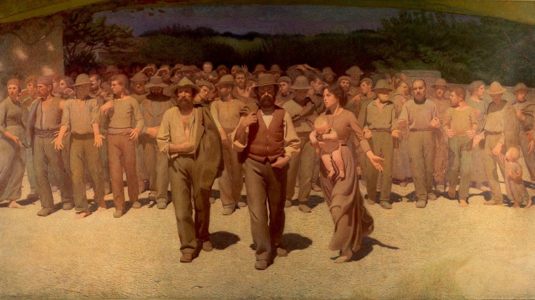 Pellizza da Volpedo: Il Quarto Stato (1901, Museo del Novecento, Milano)[