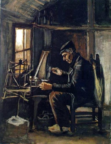 Vincent van Gogh: Uomo che avvolge il filo (Primavera1884)
