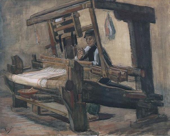 Vincent van Gogh: Tessitore, rivolto a sinistra (Inverno 1883-84)
