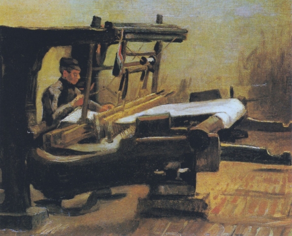 Vincent van Gogh: Tessitore, rivolto a destra (Febbraio 1884)